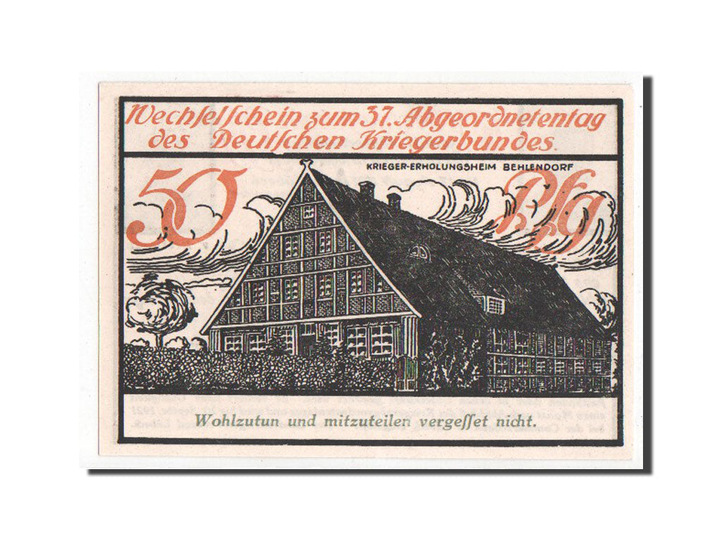 Banknote, Germany, Lübeck, 50 Pfennig, 1921, UNC(63), Mehl:825.1