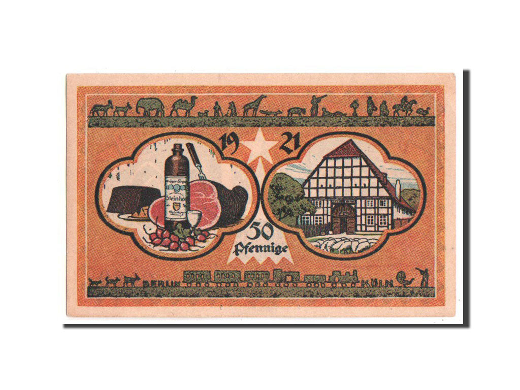 Banknote, Germany, Steinheim Stadt, 50 Pfennig, 1921, UNC(63), Mehl:1263.1b