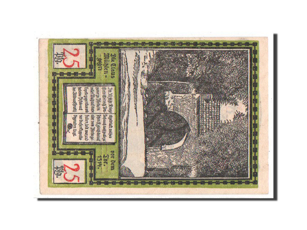 Banknote, Germany, Soldin, 25 Pfennig, 1921, 1921-05-01, UNC(63), Mehl:non