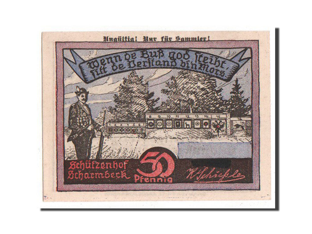 Banknote, Germany, Scharmbeck Stadt, 50 Pfennig, 1921, UNC(63), Mehl:1172.2b