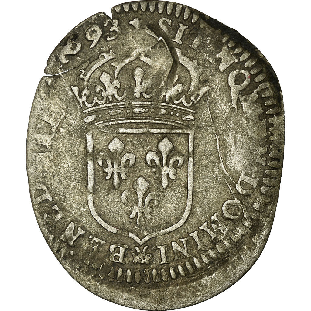 Monnaie, France, Louis XIV, Sol de 15 deniers contremarqué d'une fleur de lis
