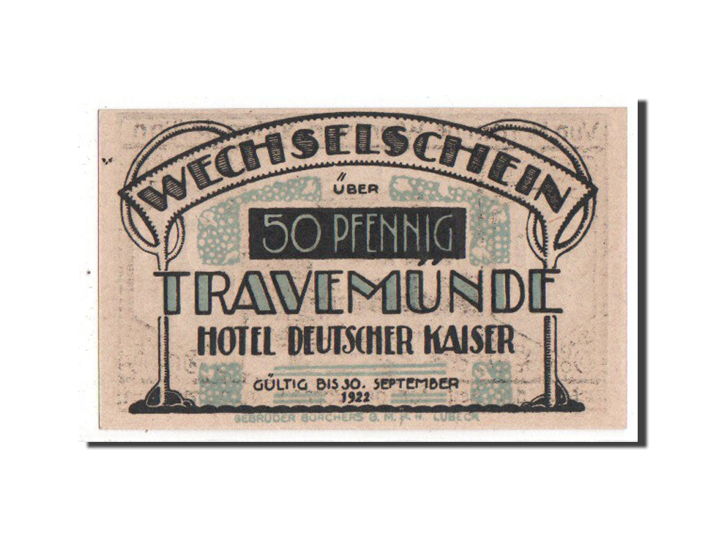 Banknote, Germany, Lübeck, 50 Pfennig, 1922, UNC(65-70), Mehl:1336.1a