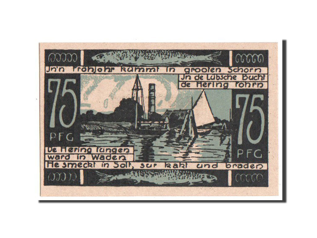 Banknote, Germany, Lübeck, 75 Pfennig, 1922, UNC(65-70), Mehl:1336.1b