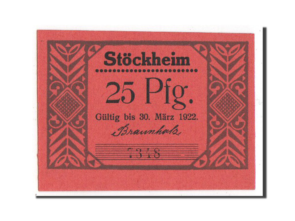 Banknote, Germany, Stockheim Gemeinde, 25 Pfennig, 1922, UNC(65-70), Mehl:1272.2