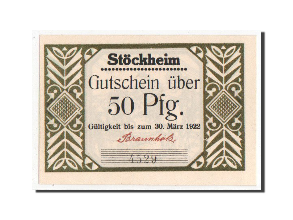 Banknote, Germany, Stockheim Gemeinde, 50 Pfennig, 1922, UNC(64), Mehl:1272.2
