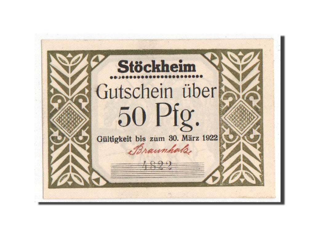 Banknote, Germany, Stockheim Gemeinde, 50 Pfennig, 1922, UNC(64), Mehl:1272.2