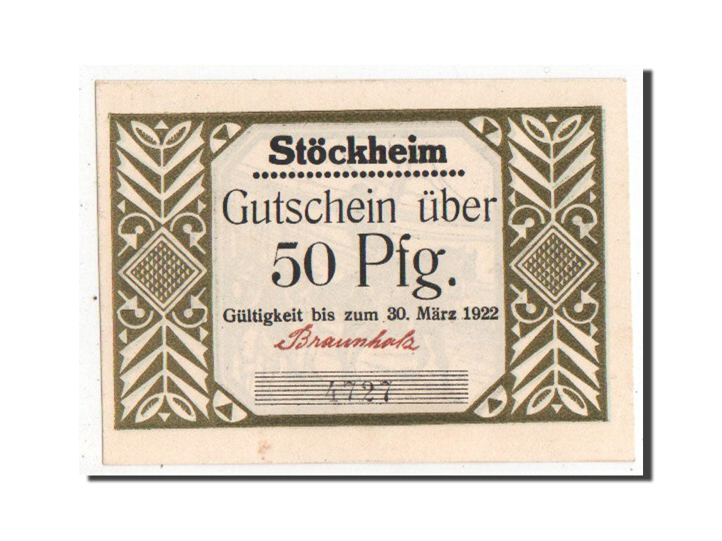 Banknote, Germany, Stockheim Gemeinde, 50 Pfennig, 1922, UNC(64), Mehl:1272.2