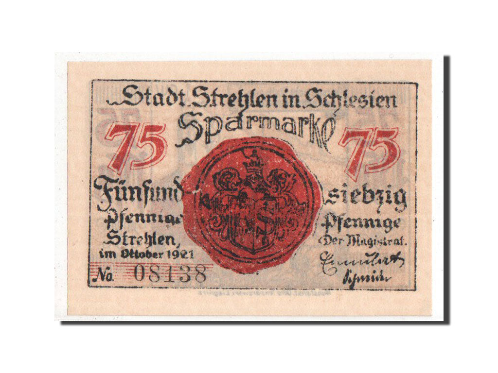 Banknote, Germany, Schlesien, 75 Pfennig, 1921, 1921-10-01, UNC(63)