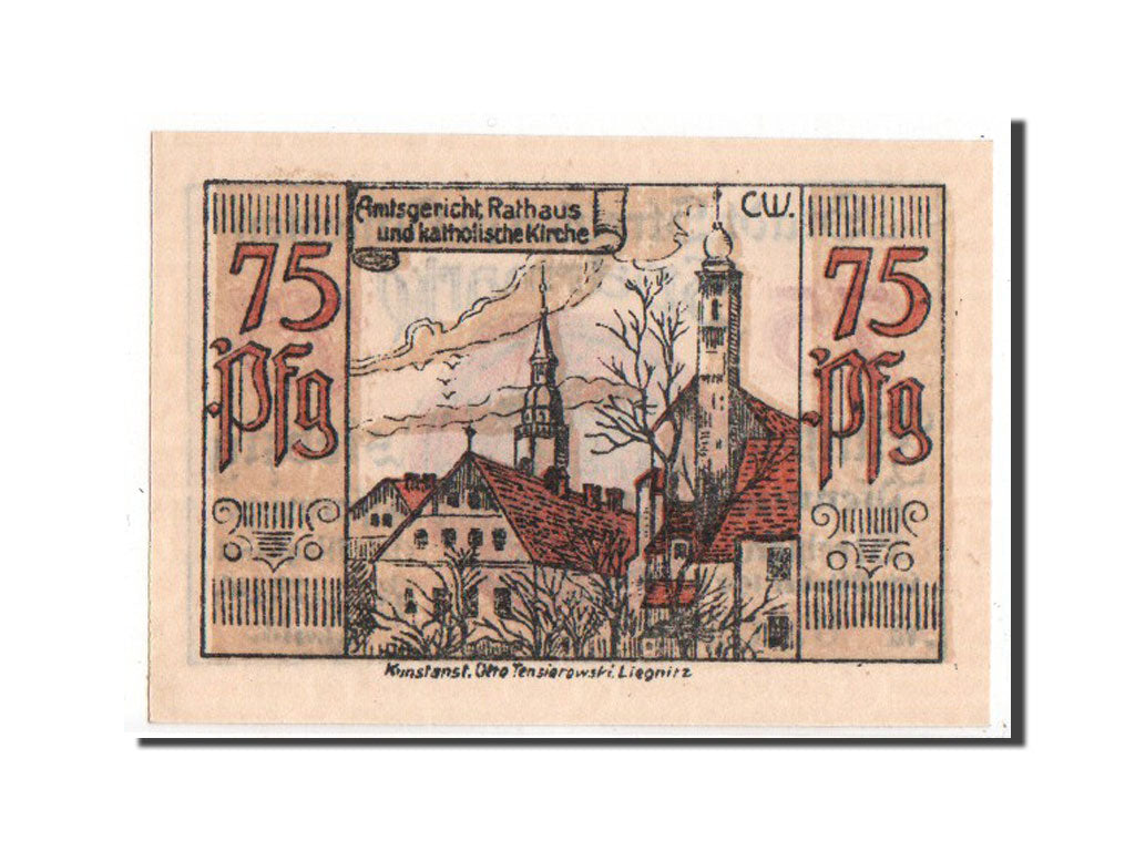 Banknote, Germany, Schlesien, 75 Pfennig, 1921, 1921-10-01, UNC(63)