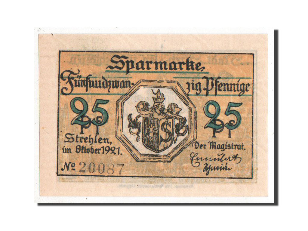 Banknote, Germany, Schlesien, 25 Pfennig, 1921, 1921-10-01, UNC(63)