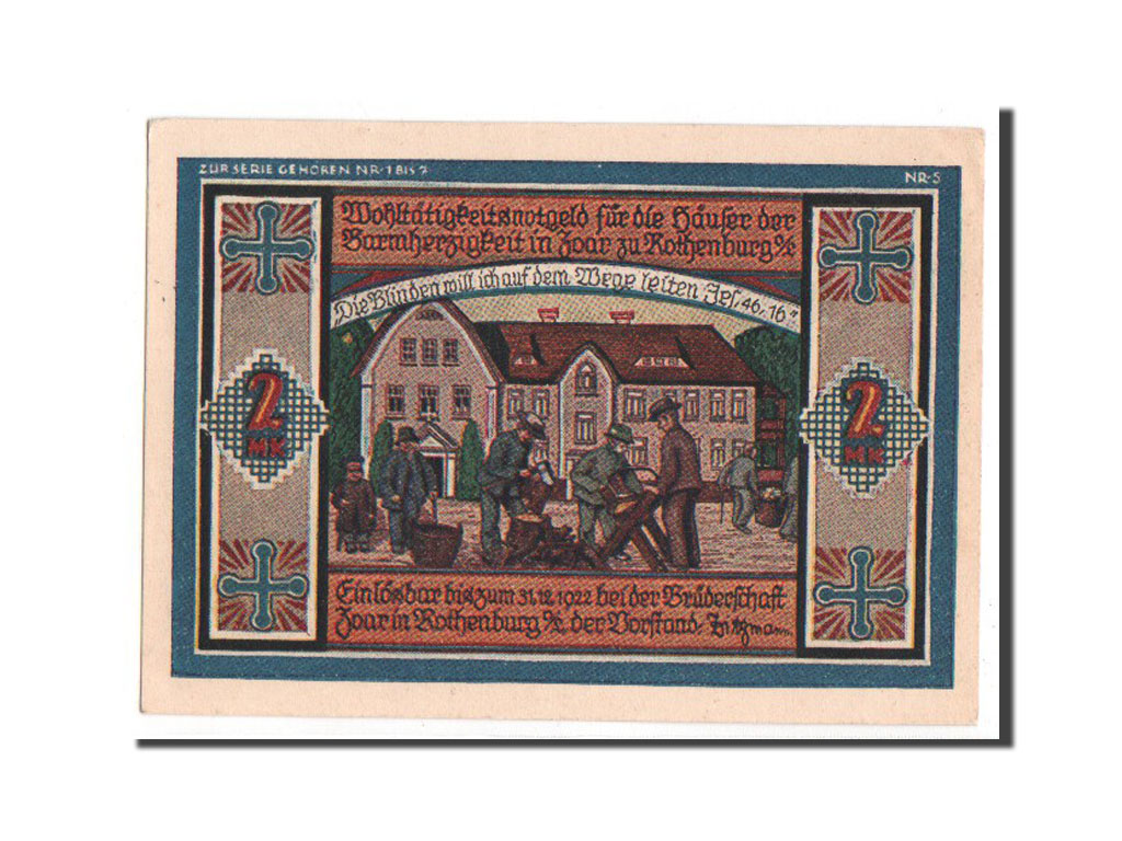 Billet, Allemagne, Rothenburg o.T. Stadt, 2 Mark, 1921, SPL, Mehl:1140.1