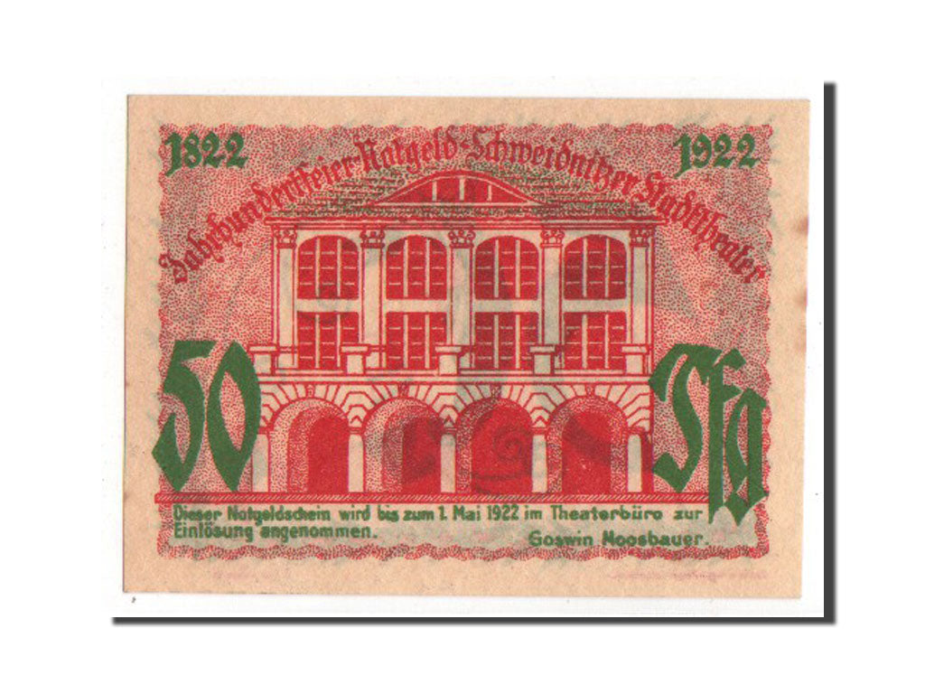 Banknote, Germany, Schlesien, 50 Pfennig, 1922, UNC(63), Mehl:1210.1a