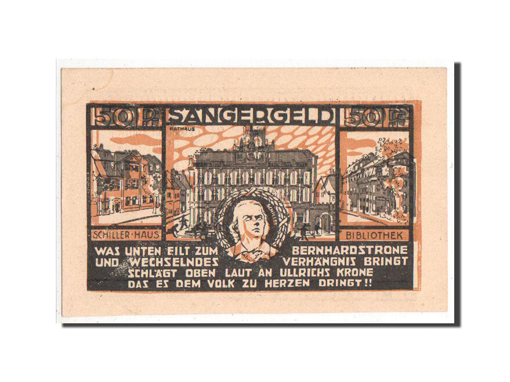 Banknote, Germany, Weimar Stadt, 50 Pfennig, 1921, UNC(60-62), Mehl:1399.1