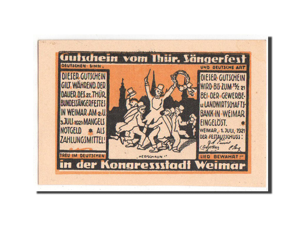 Banknote, Germany, Weimar Stadt, 50 Pfennig, 1921, UNC(60-62), Mehl:1399.1