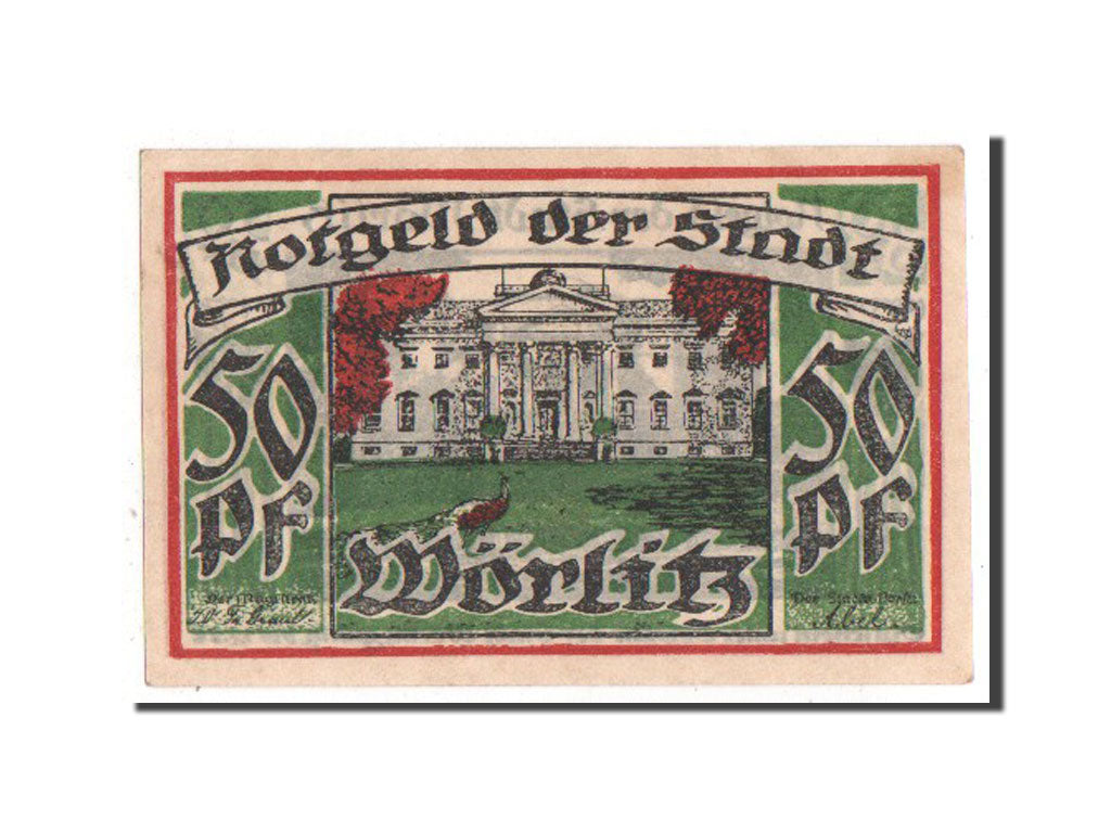 Banknote, Germany, Worlitz Stadt, 50 Pfennig, 1922, UNC(63), Mehl:1450.4