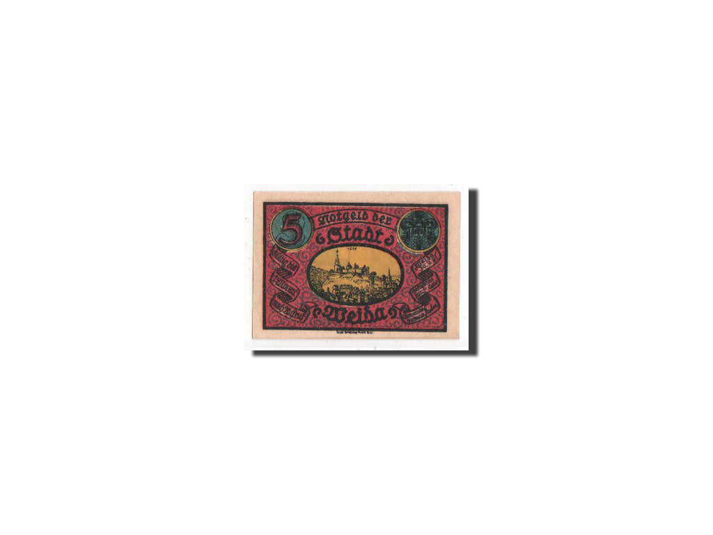 Banknote, Germany, Weida Stadt, 5 Pfennig, 1921, UNC(65-70), Mehl:1391.2
