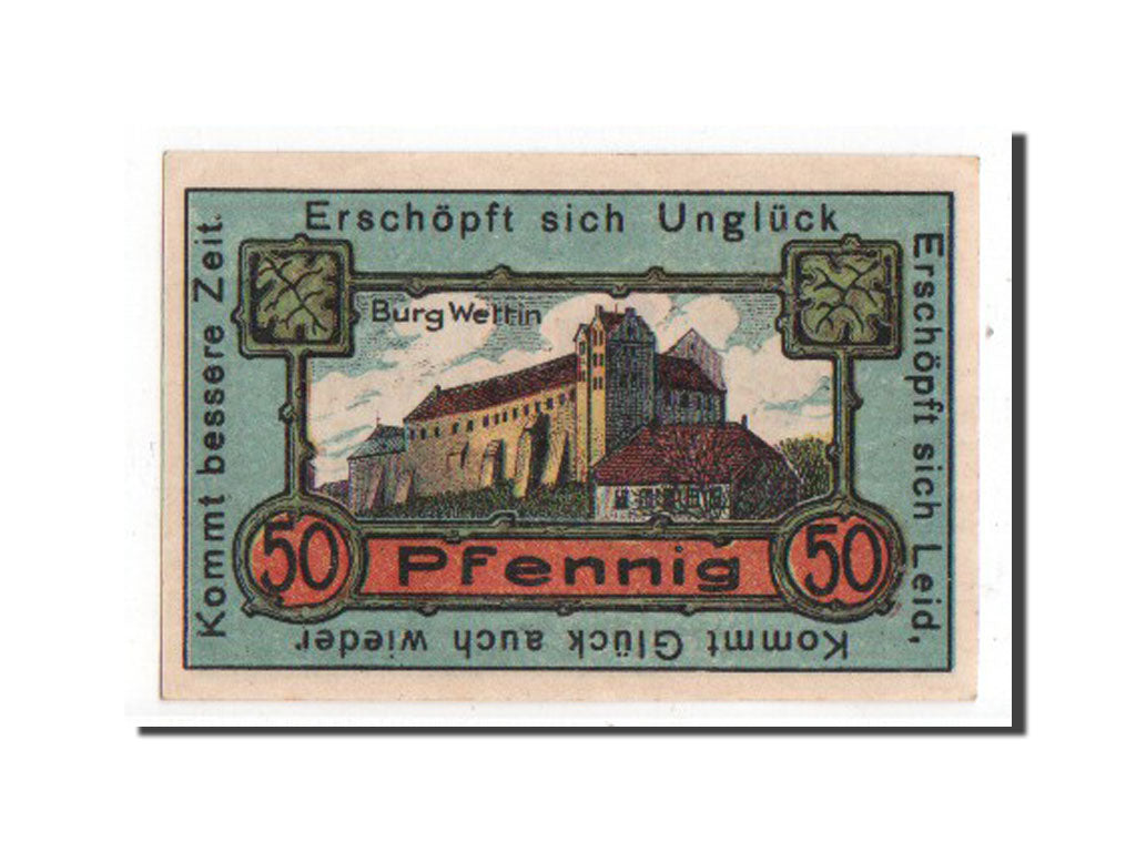 Banknote, Germany, Wettin Stadt, 50 Pfennig, 1921, UNC(63), Mehl:1421.2