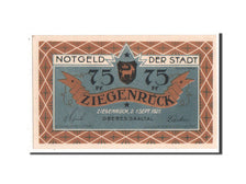 Banknote, Germany, Ziegenruck Stadt, 75 Pfennig, 1921, UNC(63), Mehl:1472.1e