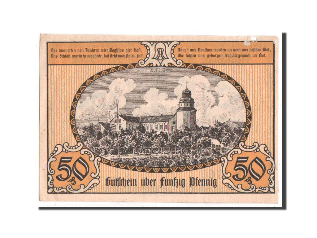 Banknote, Germany, Ueckermunde Stadt, 50 Pfennig, 1921, EF(40-45), Mehl:1350.1