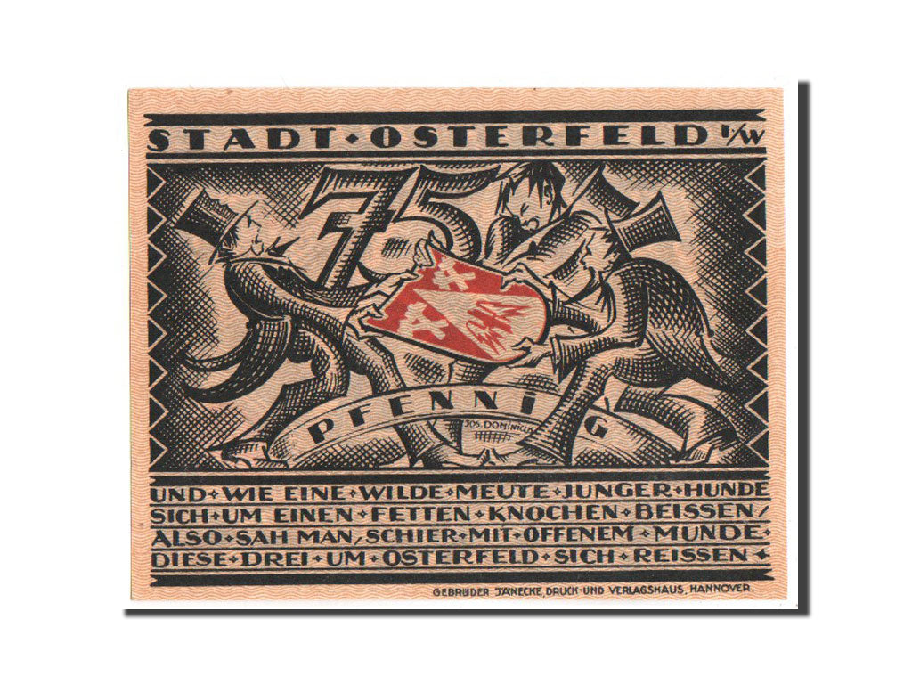 Banknote, Germany, Westfalen, 75 Pfennig, 1921, UNC(63), Mehl:1033.1