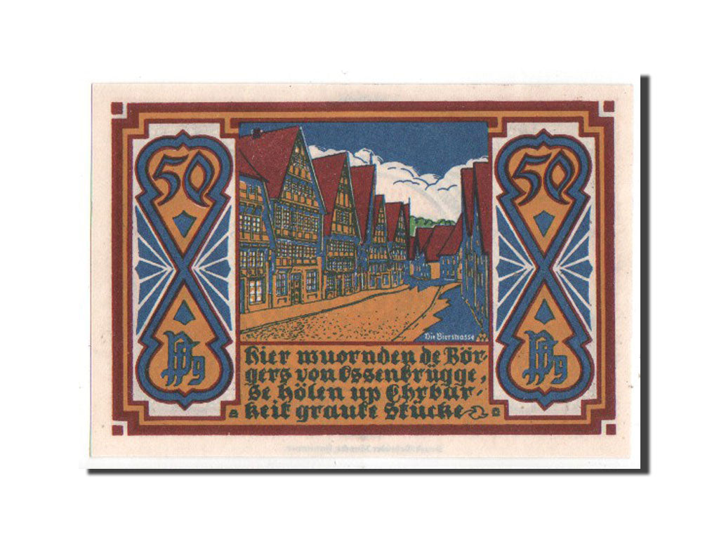 Banknote, Germany, Osnabruck, 50 Pfennig, 1921, UNC(63), Mehl:1032.1