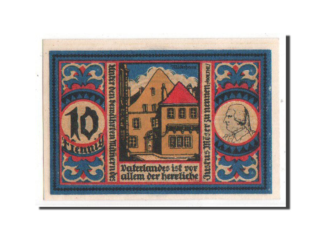 Banknote, Germany, Osnabruck, 10 Pfennig, 1921, UNC(63), Mehl:1032.1