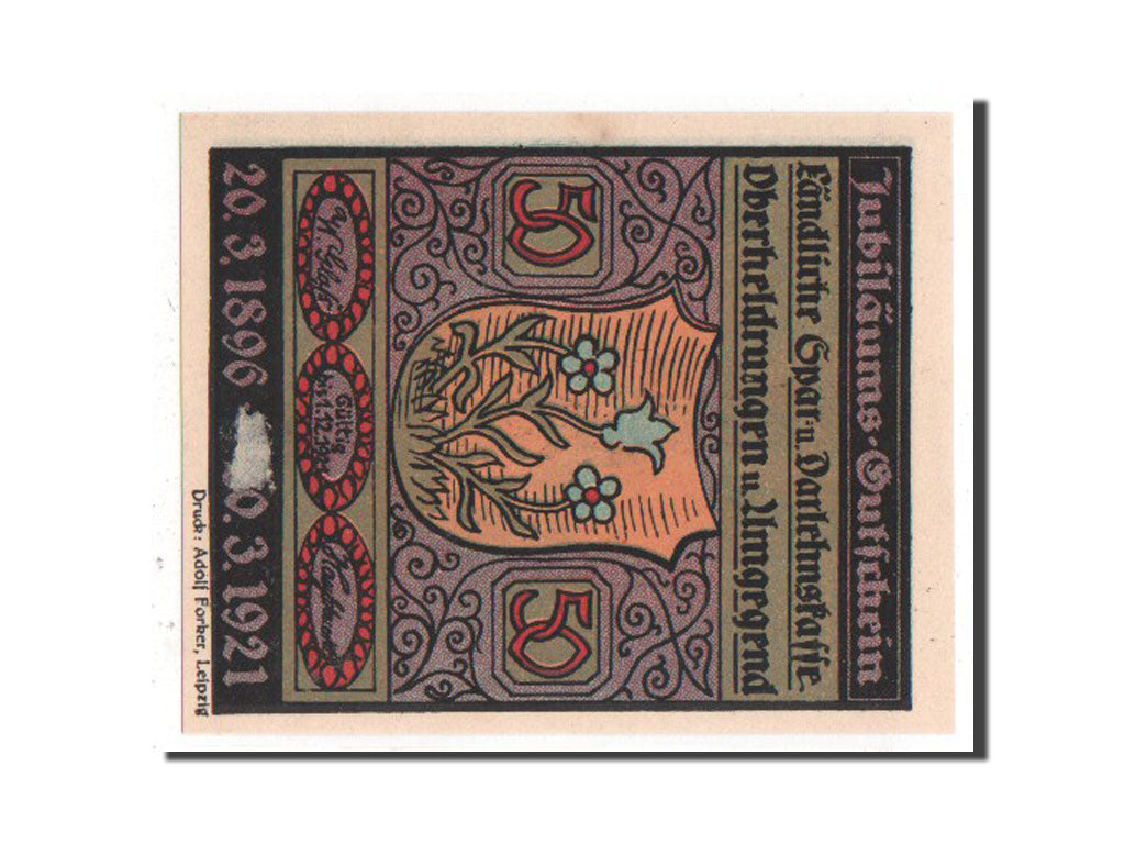 Banknote, Germany, Oberheldrungen, 50 Pfennig, 1921, AU(55-58), Mehl:995.5
