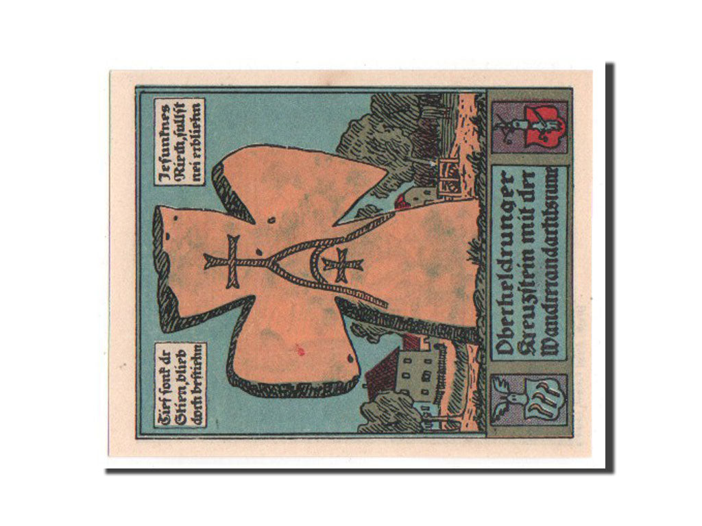 Banknote, Germany, Oberheldrungen, 50 Pfennig, 1921, AU(55-58), Mehl:995.5