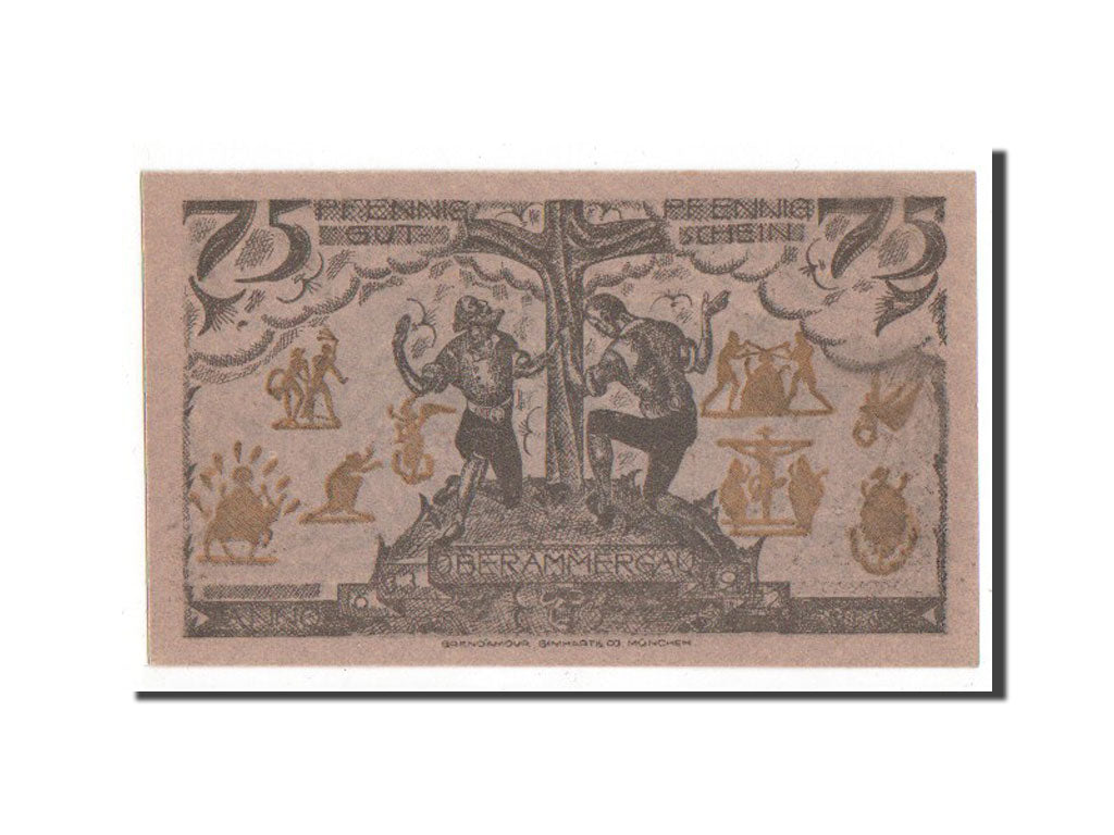 Banknote, Germany, Oberammergau Gemeinde, 75 Pfennig, 1921, UNC(63), Mehl:992.6