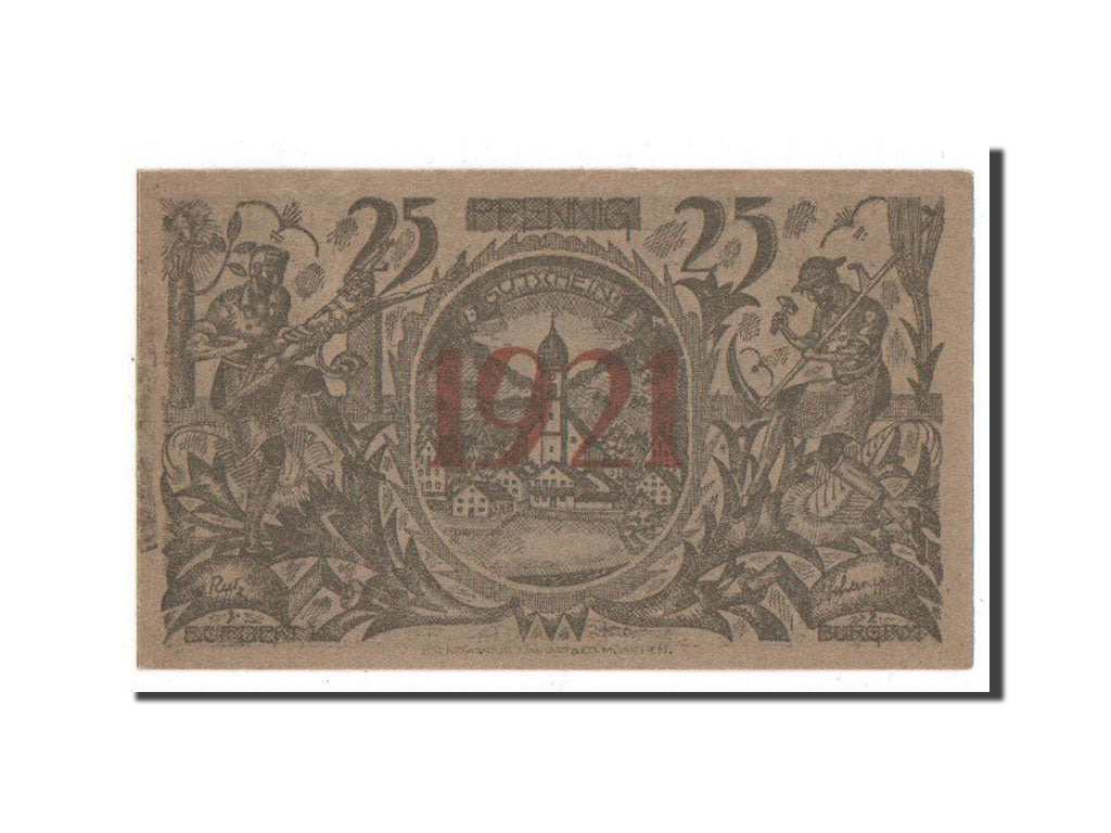 Banknote, Germany, Oberammergau Gemeinde, 25 Pfennig, 1921, UNC(63), Mehl:992.6