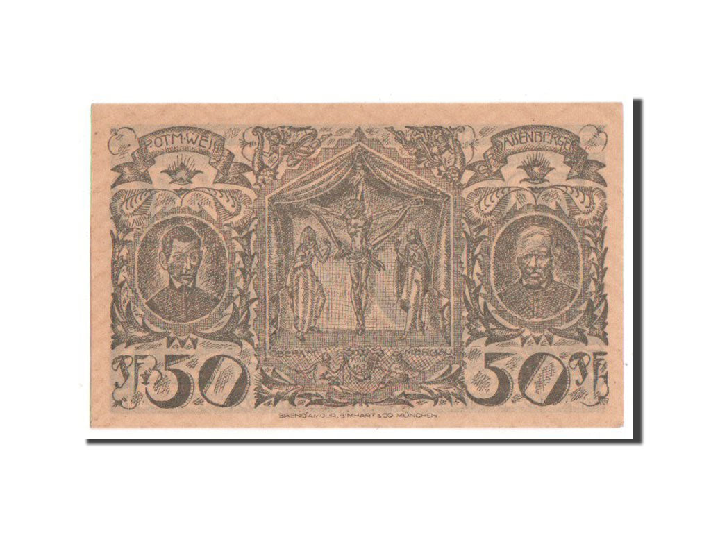 Banknote, Germany, Oberammergau Gemeinde, 50 Pfennig, 1921, UNC(63), Mehl:992.4