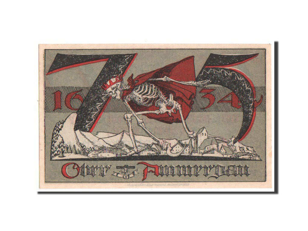Banknote, Germany, Oberammergau Gemeinde, 75 Pfennig, 1921, UNC(63), Mehl:992.3