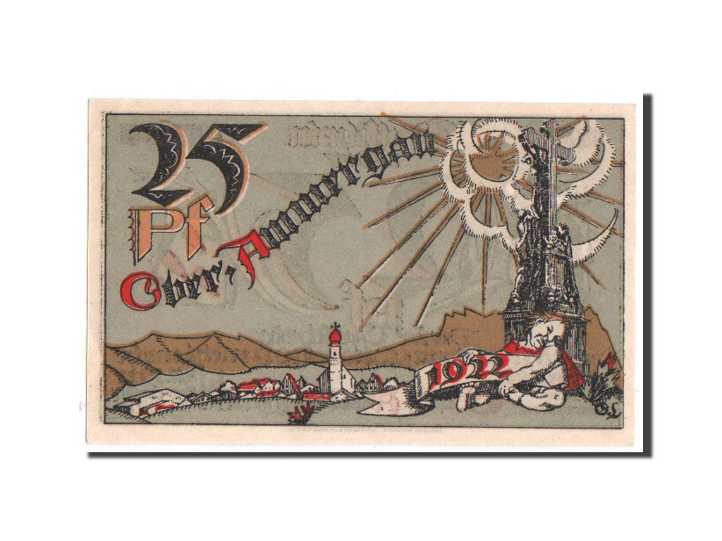 Banknote, Germany, Oberammergau Gemeinde, 25 Pfennig, 1921, UNC(63), Mehl:992.3