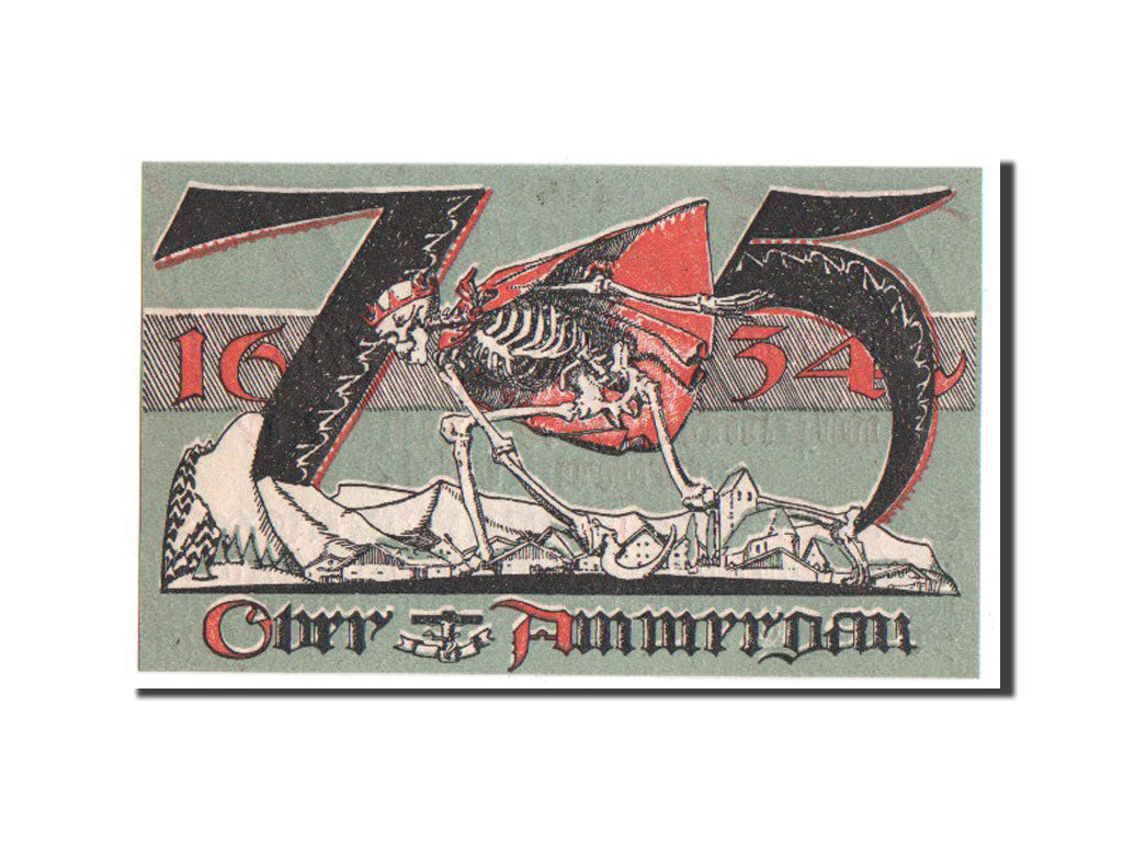 Banknote, Germany, Oberammergau Gemeinde, 75 Pfennig, 1921, UNC(65-70)