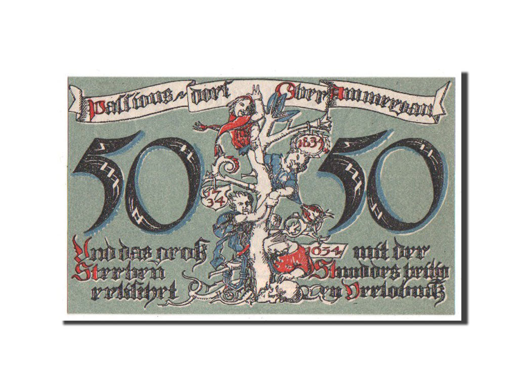 Banknote, Germany, Oberammergau Gemeinde, 50 Pfennig, 1921, UNC(65-70)
