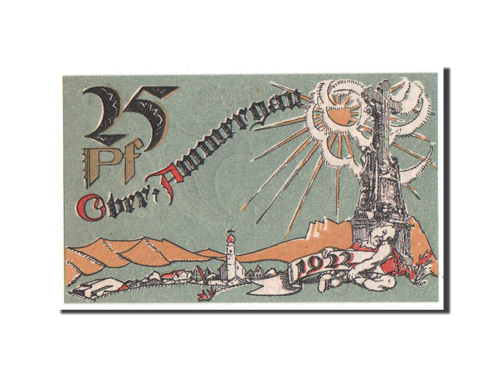 Banknote, Germany, Oberammergau Gemeinde, 25 Pfennig, 1921, UNC(65-70)