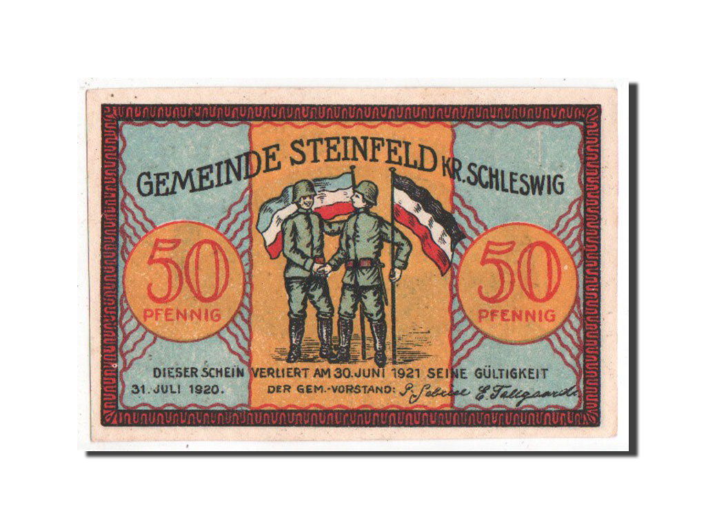 Banknote, Germany, Steinfeld Gemeinde, 50 Pfennig, 1921, UNC(63), Mehl:1262.1b