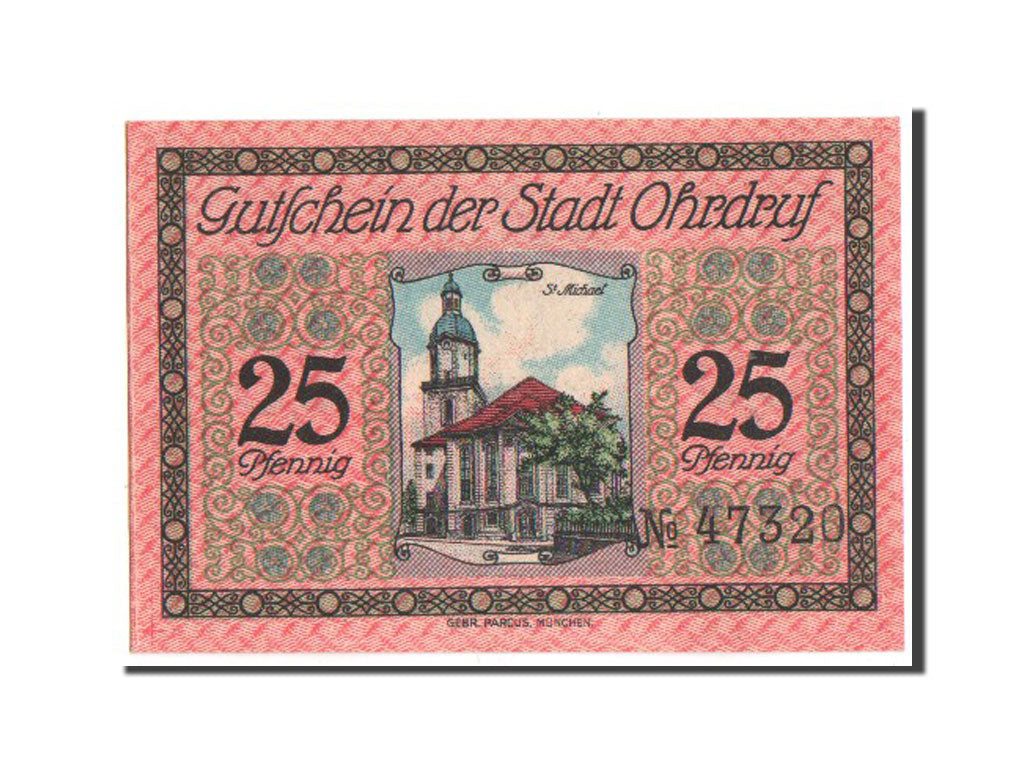Banknote, Germany, Ohrdruf Stadt, 25 Pfennig, 1921, UNC(63), Mehl:1012.2b