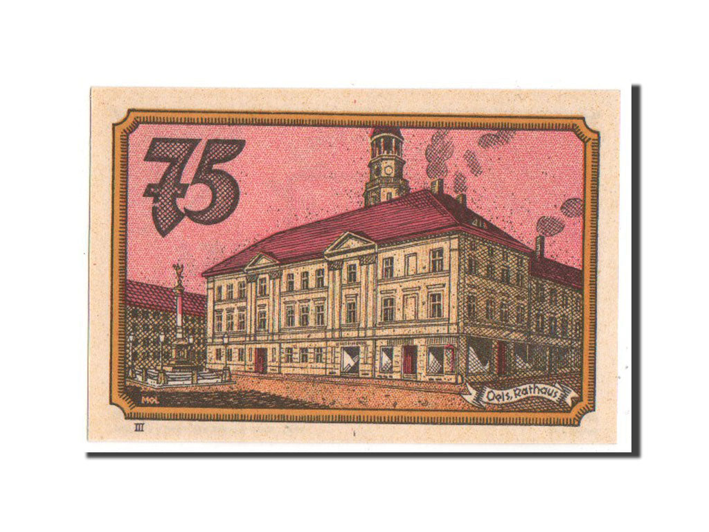 Banknote, Germany, Oels, 75 Pfennig, 1922, UNC(65-70), Mehl:1008.1