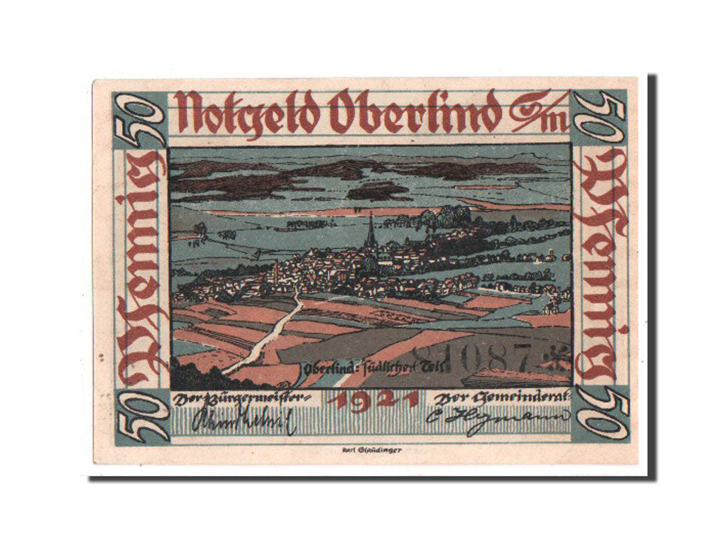Banknote, Germany, Oberlind Gemeinde, 50 Pfennig, 1921, UNC(63), Mehl:999.1a