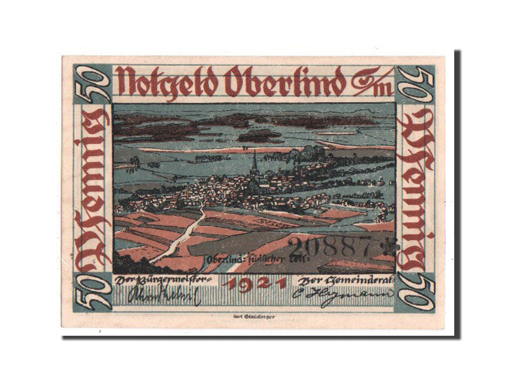 Banknote, Germany, Oberlind Gemeinde, 50 Pfennig, 1921, UNC(63), Mehl:999.1a