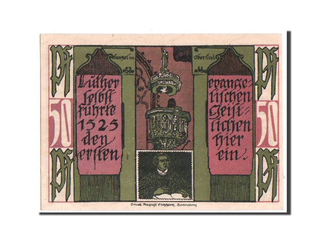 Banknote, Germany, Oberlind Gemeinde, 50 Pfennig, 1921, UNC(63), Mehl:999.1a