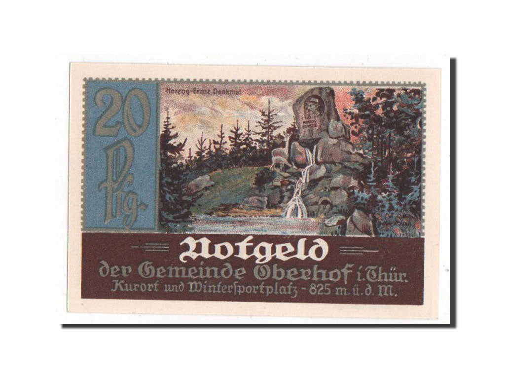 Banknote, Germany, Oberhof Gemeinde, 20 Pfennig, 1921, UNC(65-70), Mehl:996.4