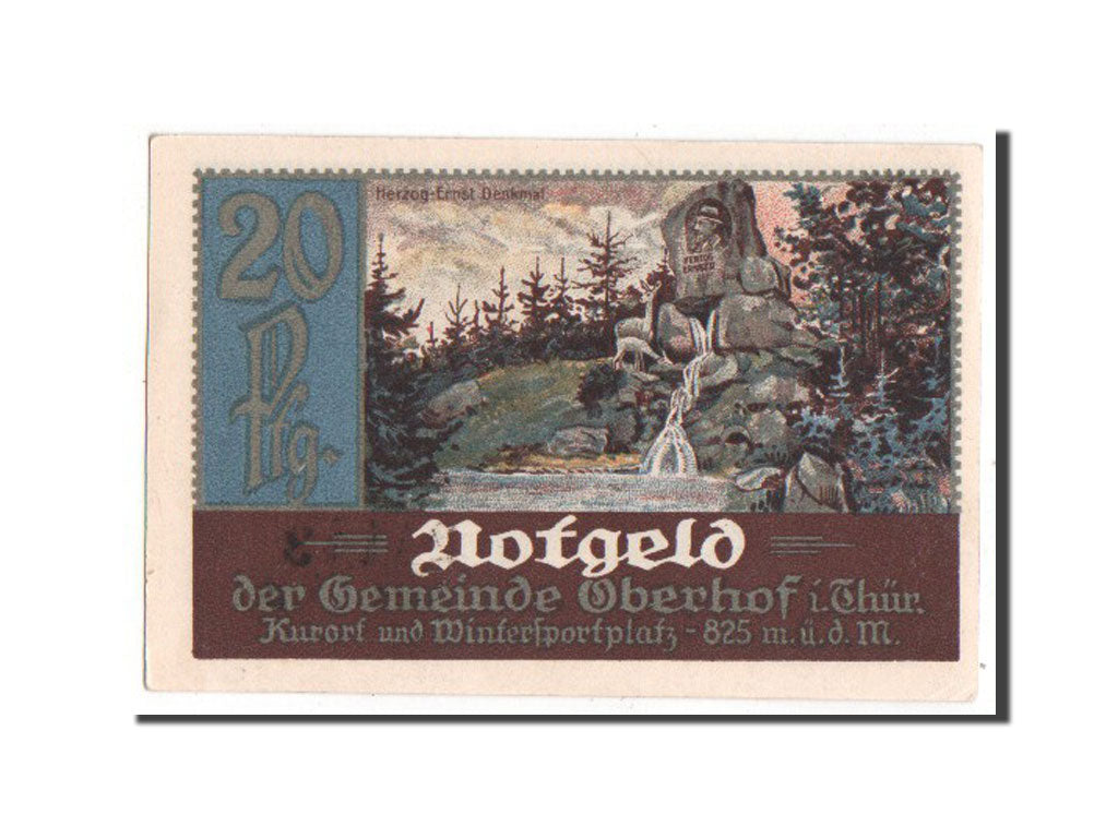 Banknote, Germany, Oberhof Gemeinde, 20 Pfennig, 1921, UNC(65-70), Mehl:996.4