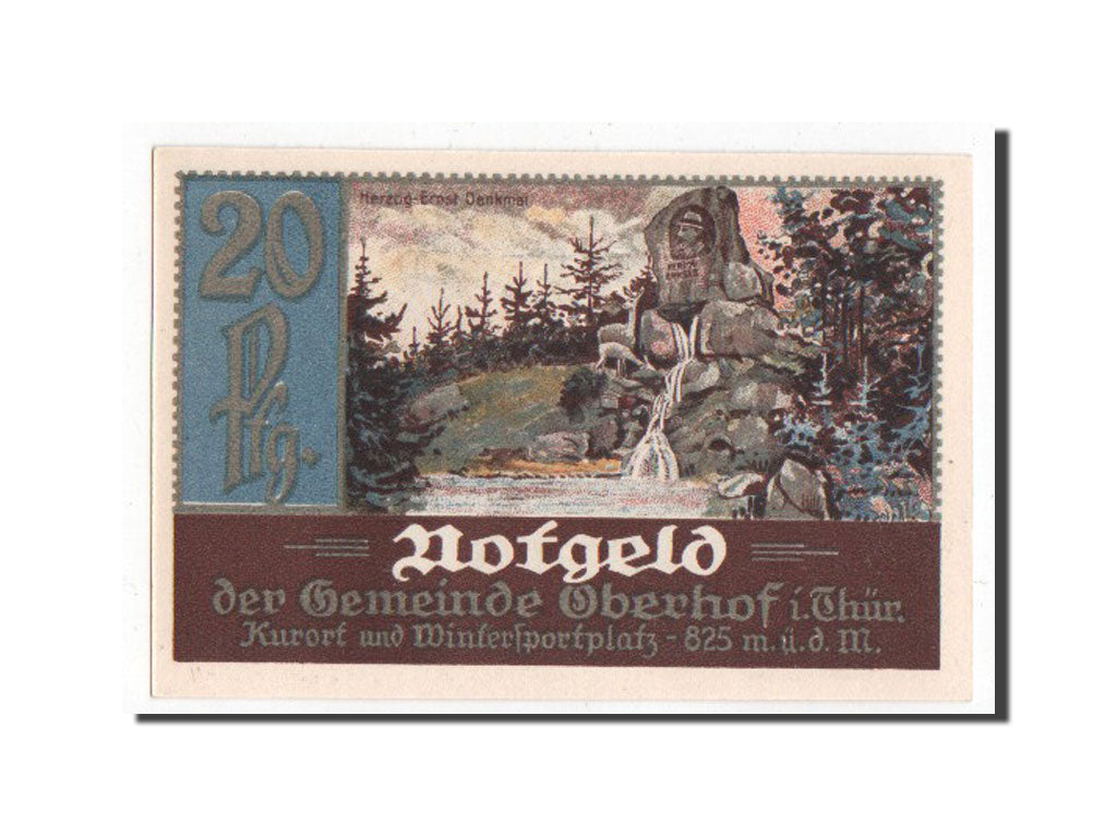 Banknote, Germany, Oberhof Gemeinde, 20 Pfennig, 1921, UNC(65-70), Mehl:996.4