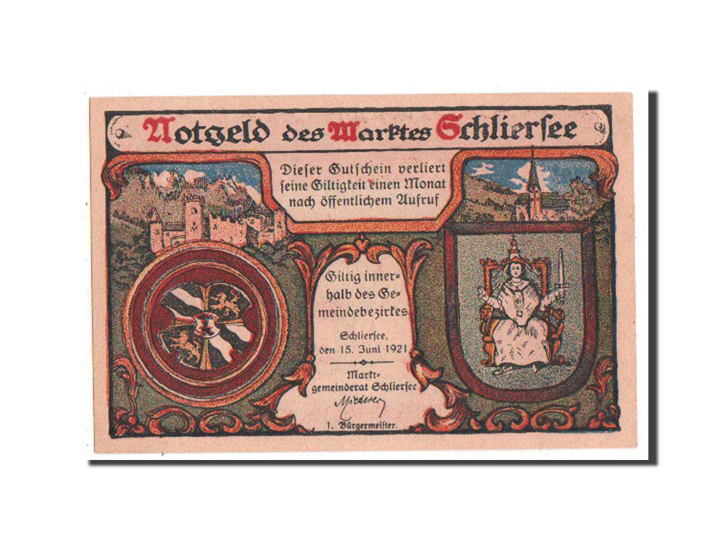 Banknote, Germany, Schliersee Marktgemeinde, 10 Pfennig, 1921, UNC(63)