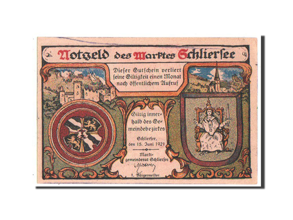 Banknote, Germany, Schliersee Marktgemeinde, 25 Pfennig, 1921, UNC(60-62)