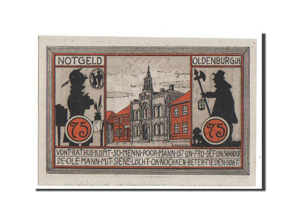 Banknote, Germany, Oldenburg i. Holstein Stadt, 75 Pfennig, 1922, UNC(63)