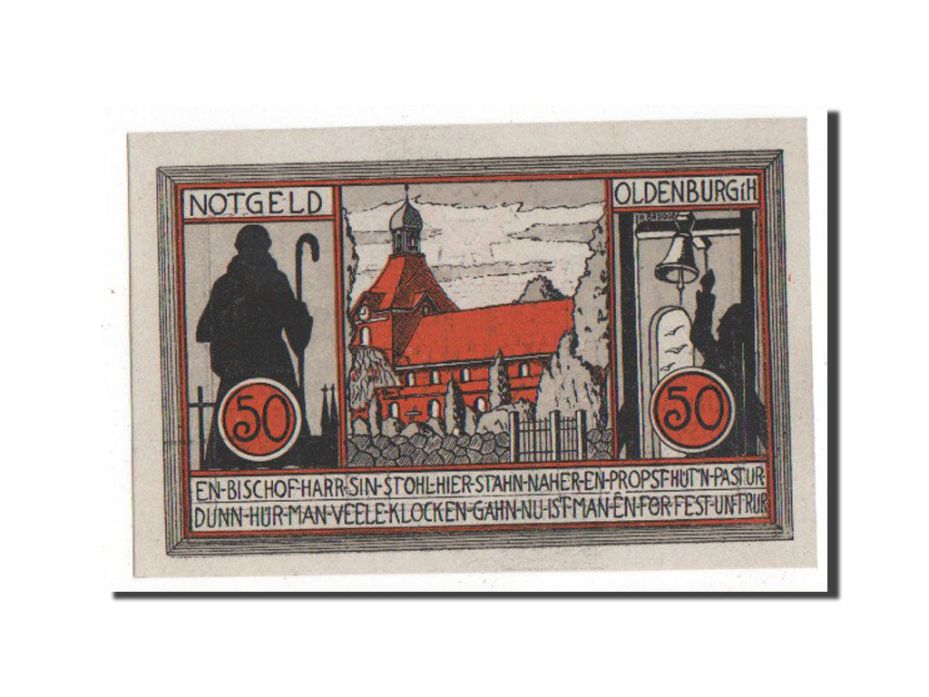 Banknote, Germany, Oldenburg i. Holstein Stadt, 50 Pfennig, 1922, UNC(63)