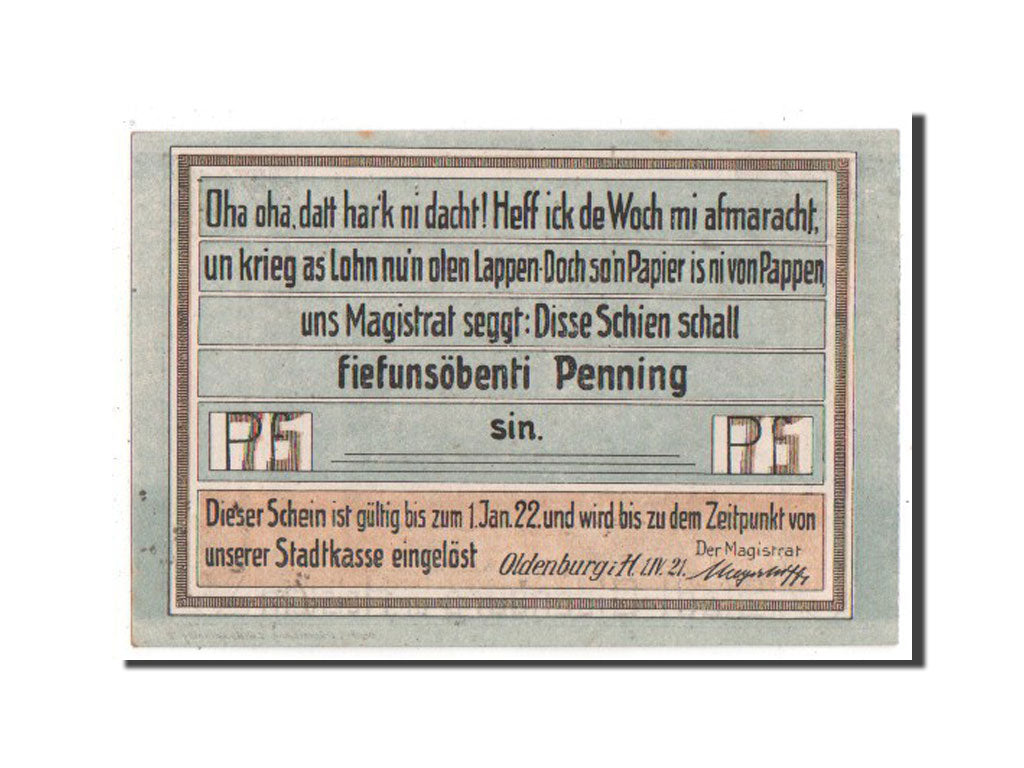 Banknote, Germany, Oldenburg i. Holstein Stadt, 75 Pfennig, 1921, UNC(63)